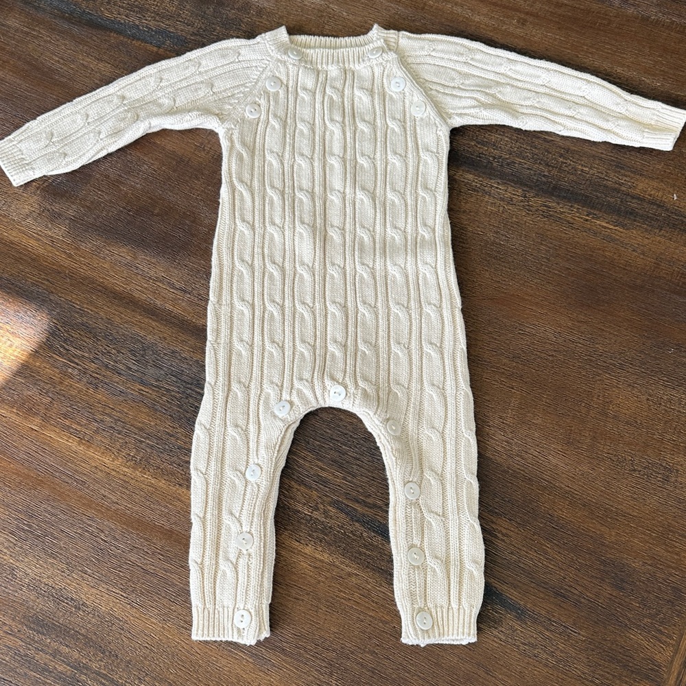 Cable Knit Sweater Onesie